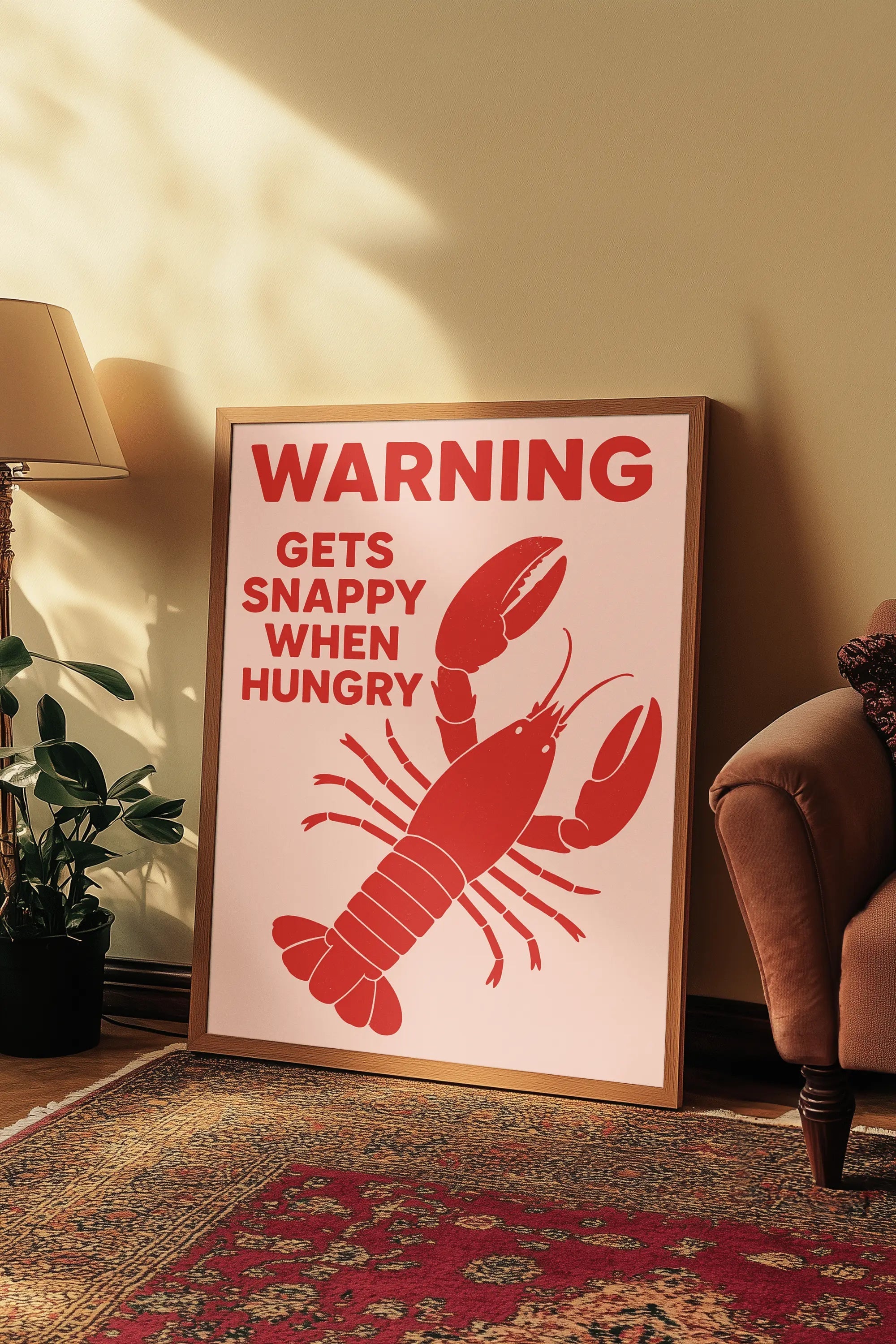 Funny Lobster Print – Snappy When Hungry Kitchen Art