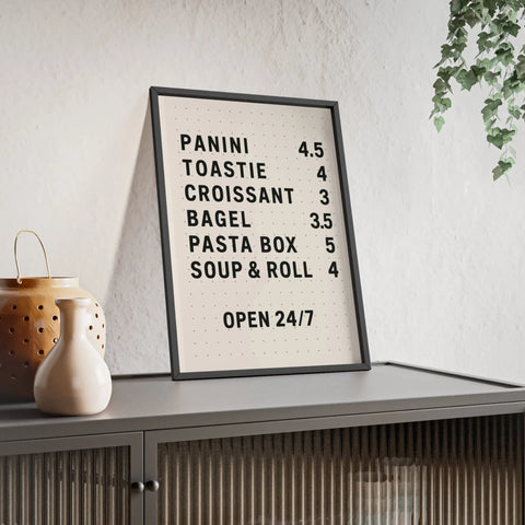 Retro Food Menu Poster – Kitchen Wall Art