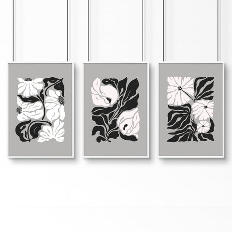Posters For Bathrooms | Set of 3 Botanical Wall art Prints