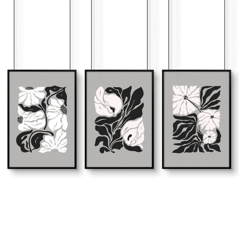 Posters For Bathrooms | Set of 3 Botanical Wall art Prints