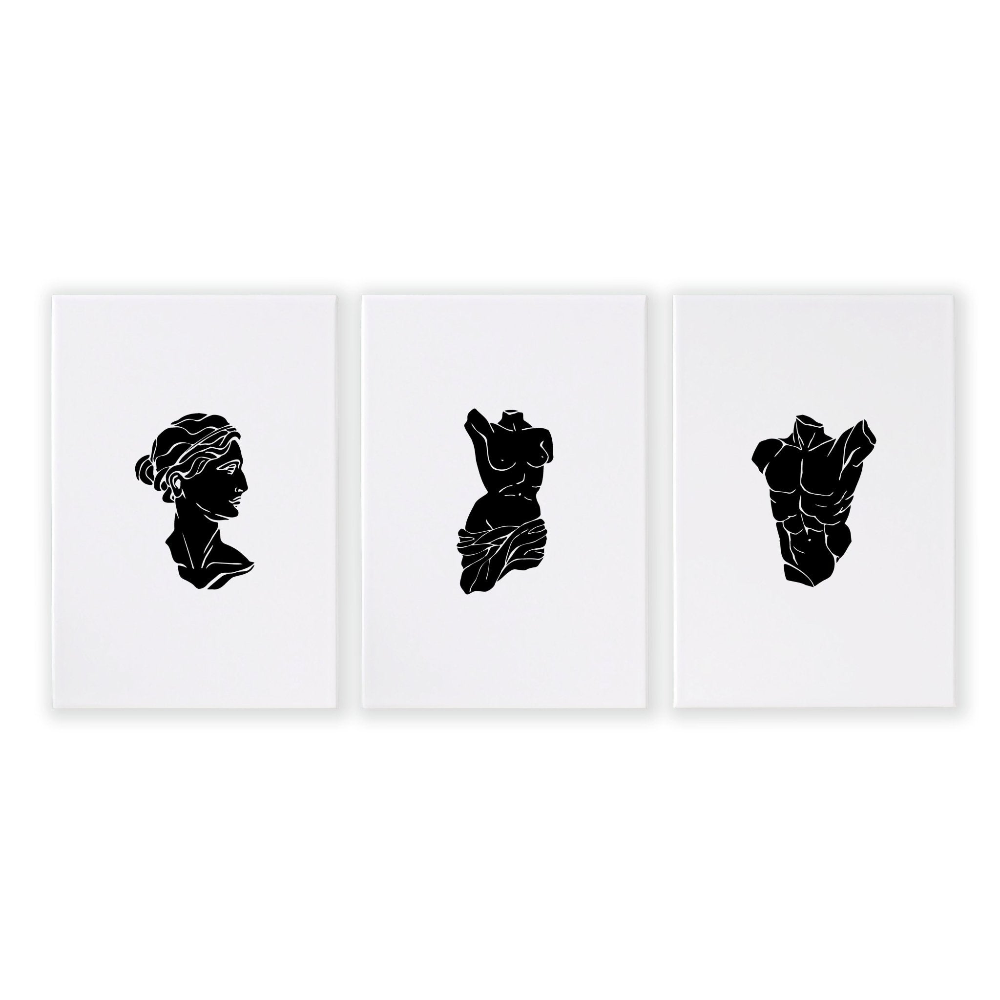 Posters With Frames | Set of 3 Sculpture Wall art Prints