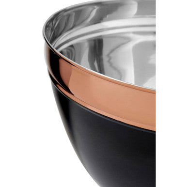 Prescott medium black and copper mixing bowl with sleek modern design perfect for stylish kitchen use