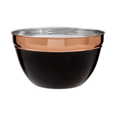 Prescott medium black and copper mixing bowl with stainless steel interior perfect for kitchen prep tasks