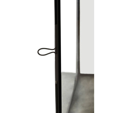 Black metal door handle with sleek minimalist design on small antique black lantern preston small antique black