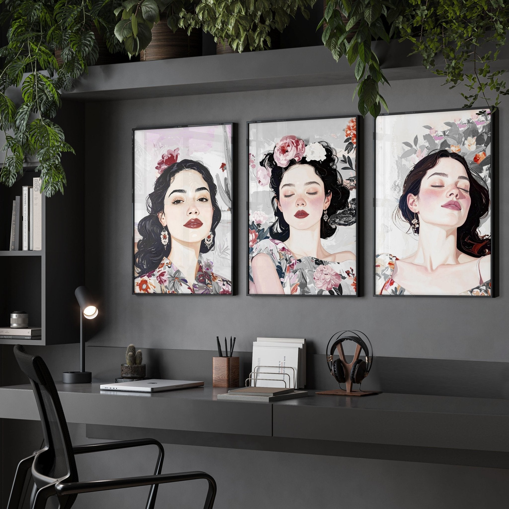 Print Sets Of 3 | Set of 3 Boho Women Wall art Prints