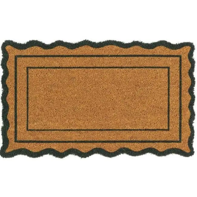 Printed Coir Doormats 45x75 cm - Green Border - Doormat