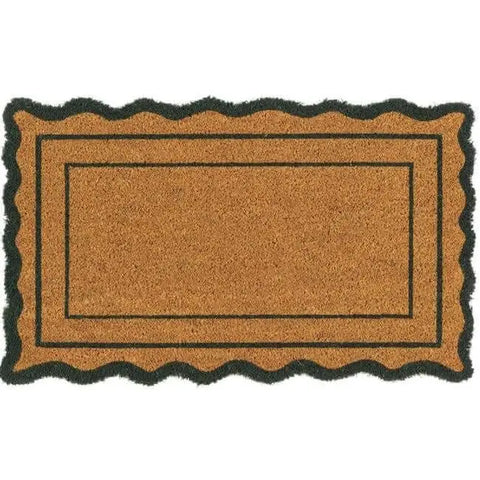 Printed Coir Doormats 45x75 cm - Green Border - Doormat