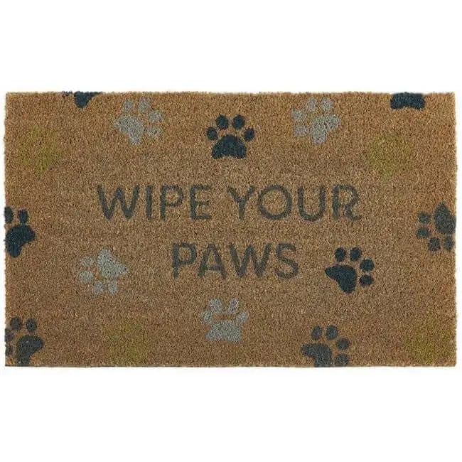 Printed Coir Doormats 45x75 cm - Wipe Your Paws - Doormat