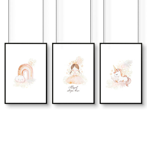 Prints Childrens Bedrooms | Set of 3 wall art prints