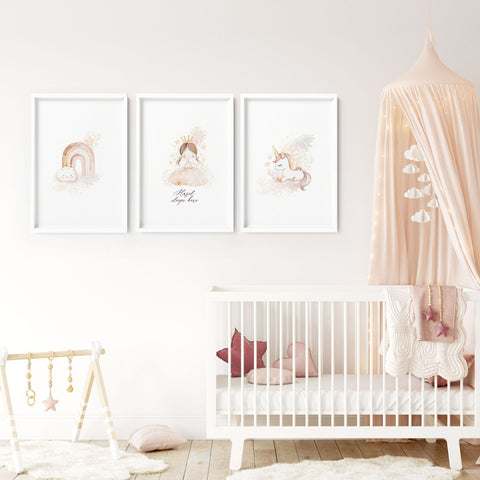 Prints Childrens Bedrooms | Set of 3 wall art prints