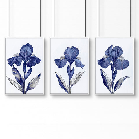 Prints For Bathroom | Set of 3 Botanical Wall art Prints