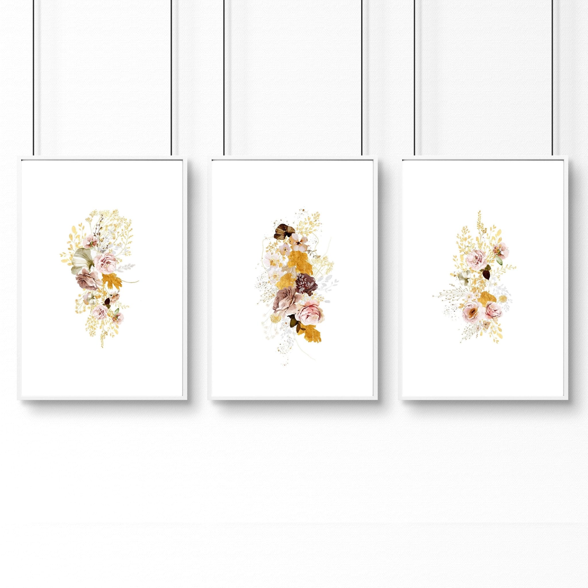 Prints for bathroom wall  | set of 3 Shabby Chic wall art
