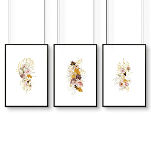 Prints for bathroom wall  | set of 3 Shabby Chic wall art