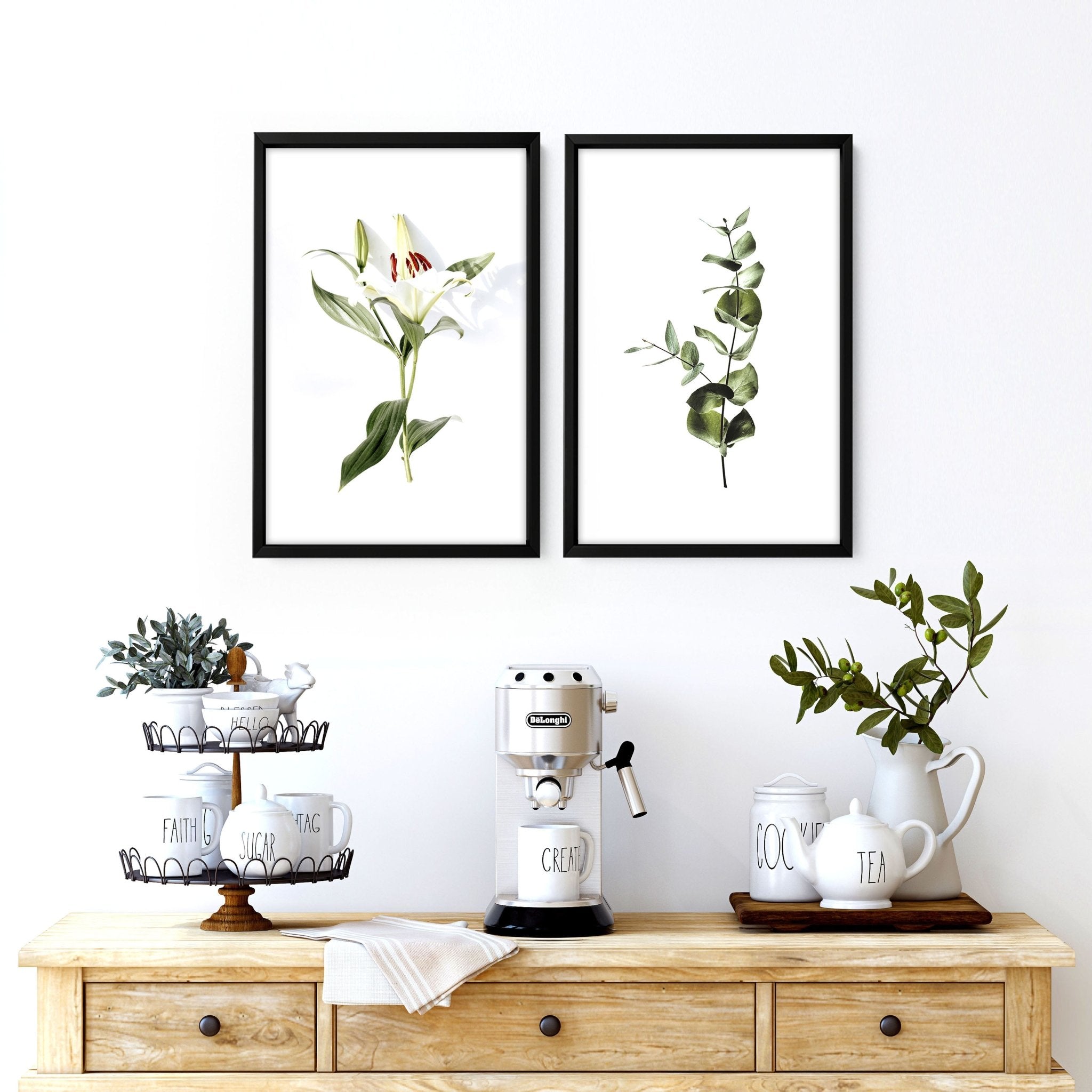 Prints for the kitchen | set of 2 wall art prints