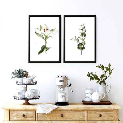 Prints for the kitchen | set of 2 wall art prints