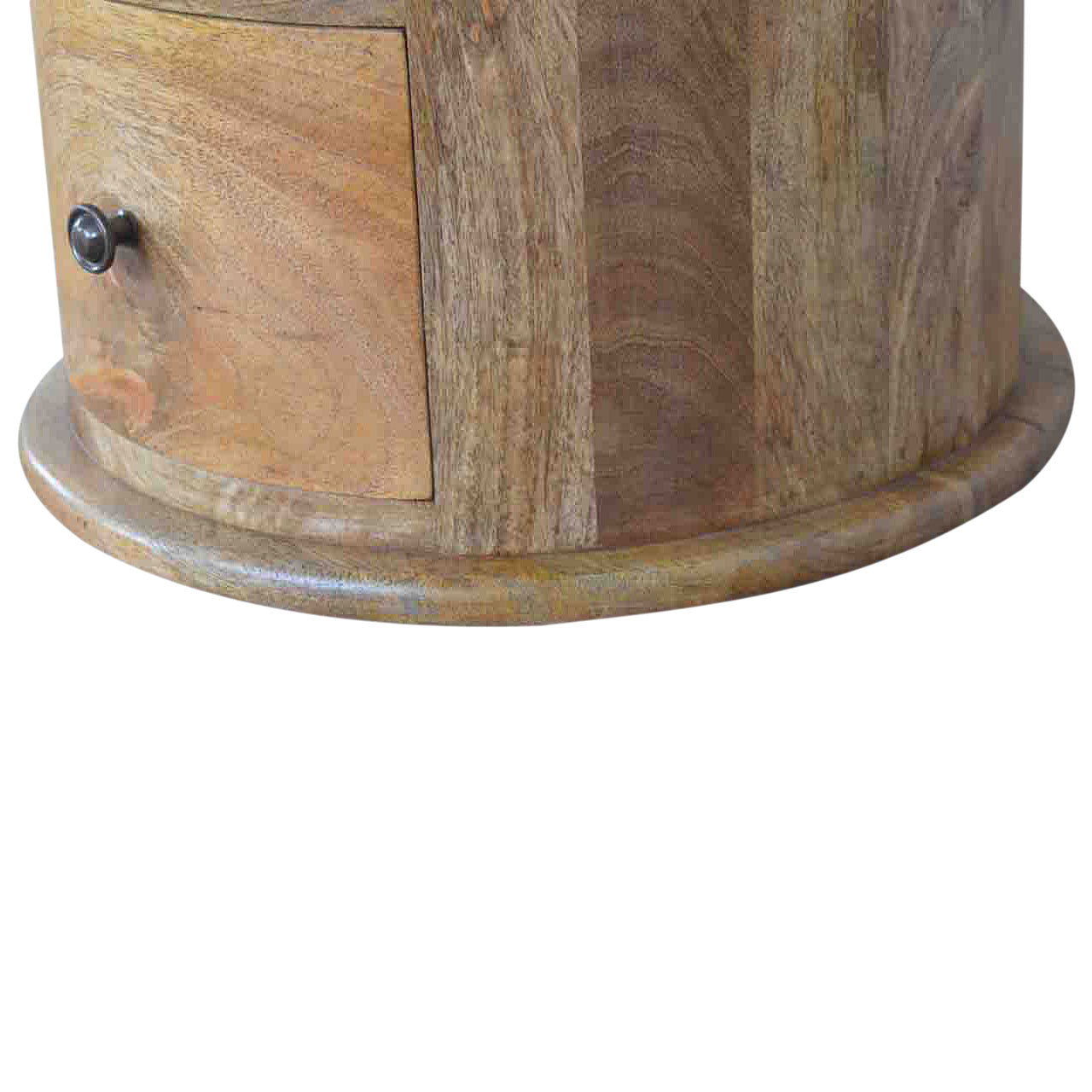 3-Drawer Drum Storage Bench | Oak Solid Mango Wood