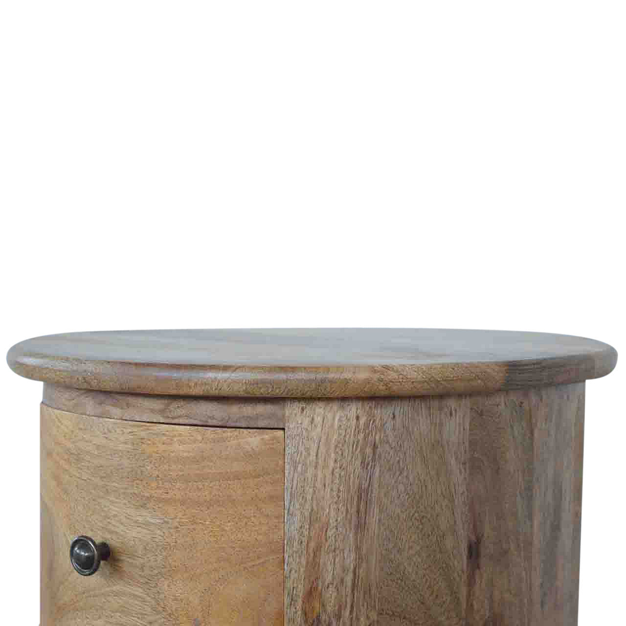3-Drawer Drum Storage Bench | Oak Solid Mango Wood