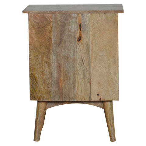 Nordic Style Bedside with 2-Drawers Bedside Table | Oak Mango Wood