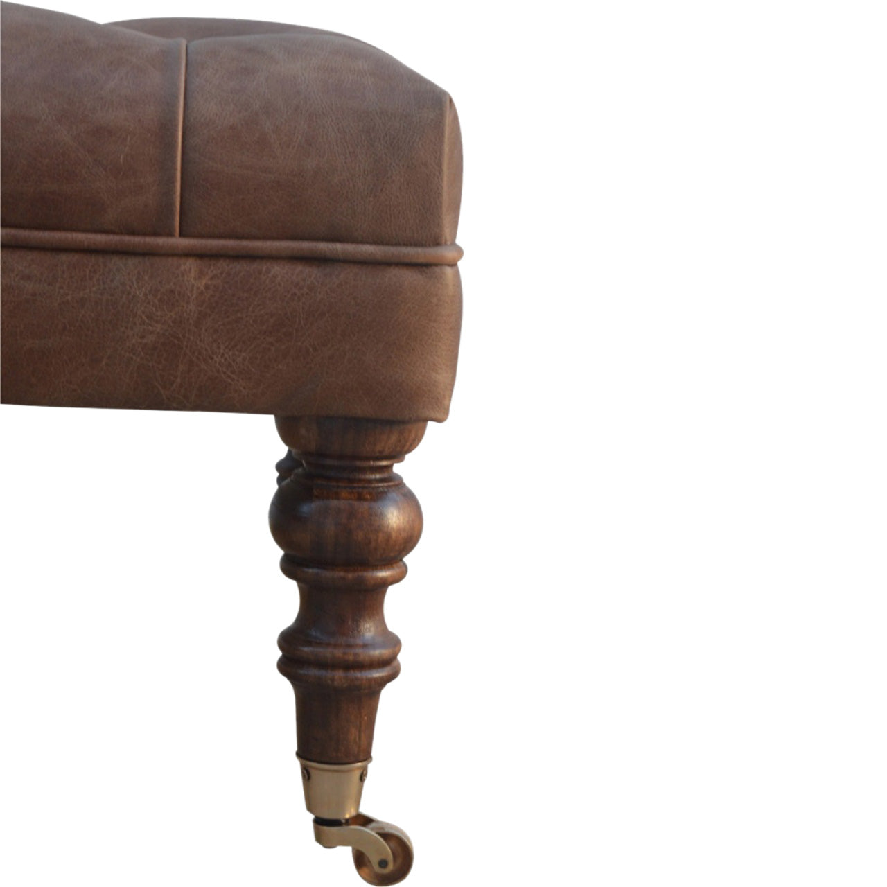 Buffalo Leather Storage Bench