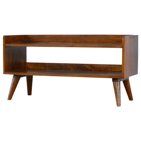 Chestnut Nordic Storage Bench | Hidden Storage