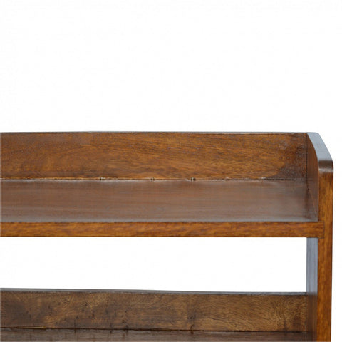 Chestnut Nordic Storage Bench | Hidden Storage