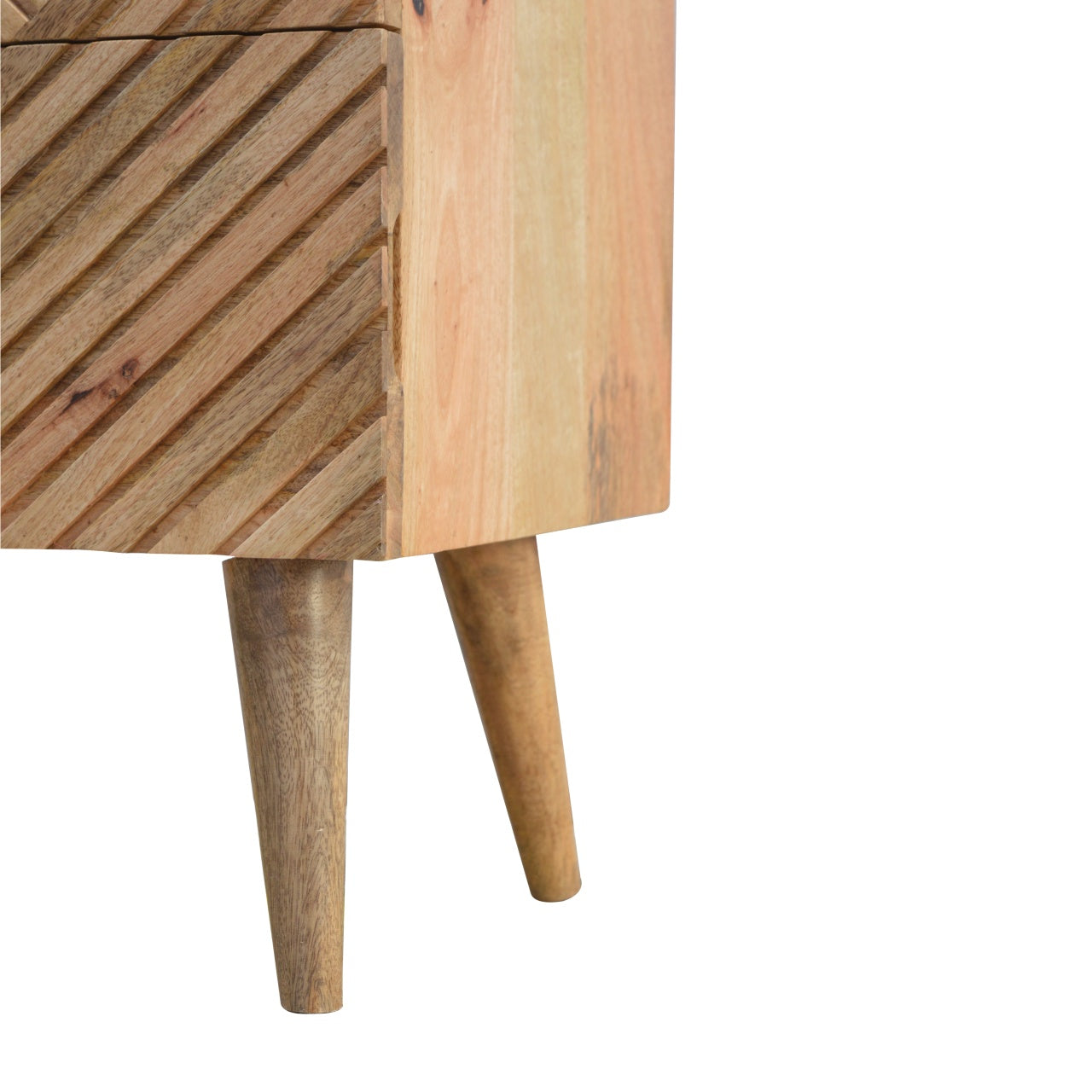 Lille 2-Drawer Oak-ish Bedside Table