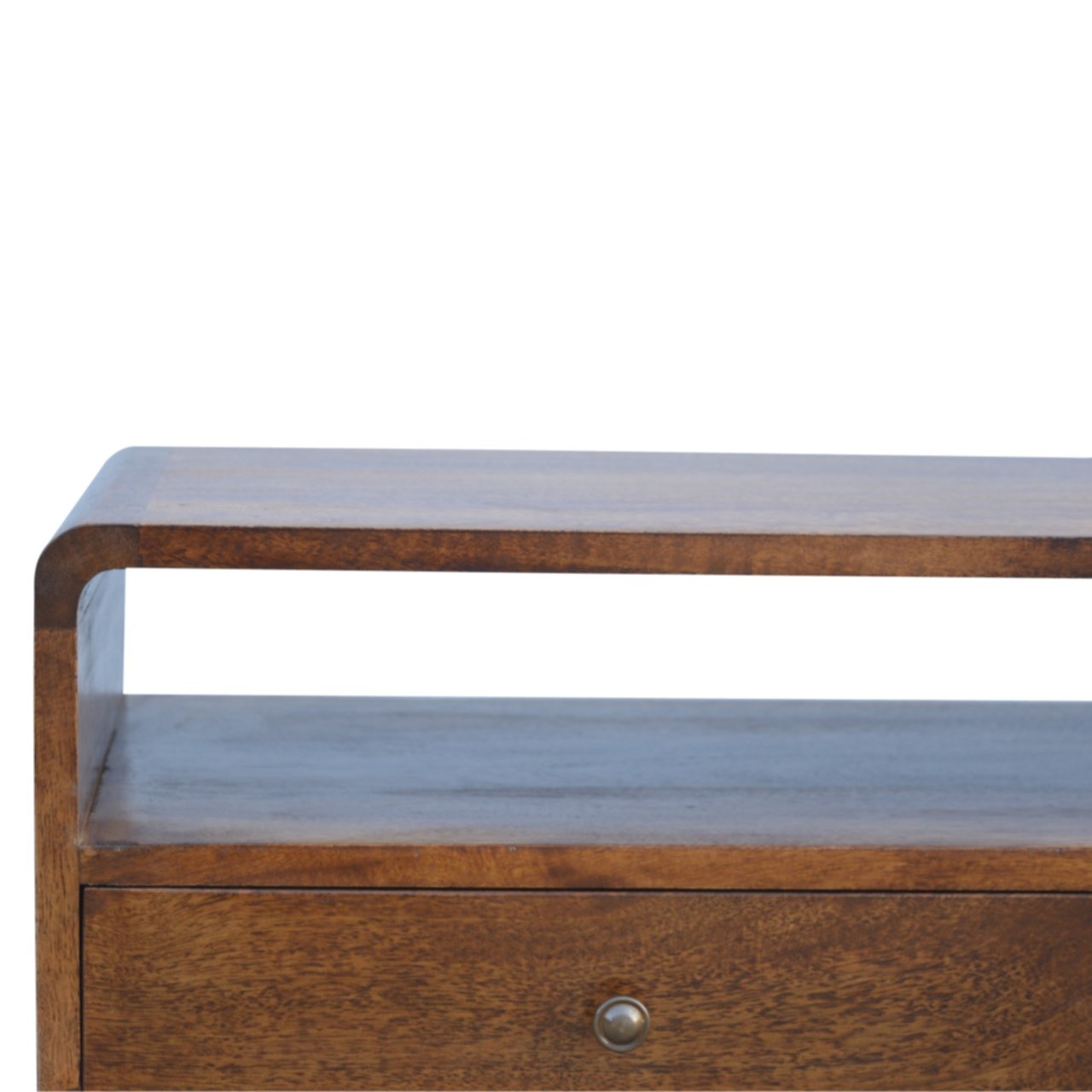 Curved Chestnut Chest of Drawers