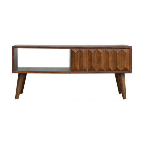 Chestnut Prism Sliding Chest of Drawers