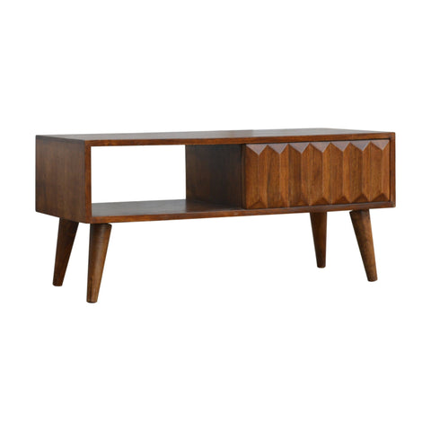 Chestnut Prism Sliding Chest of Drawers