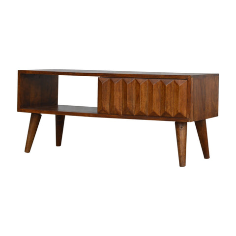 Chestnut Prism Sliding Chest of Drawers