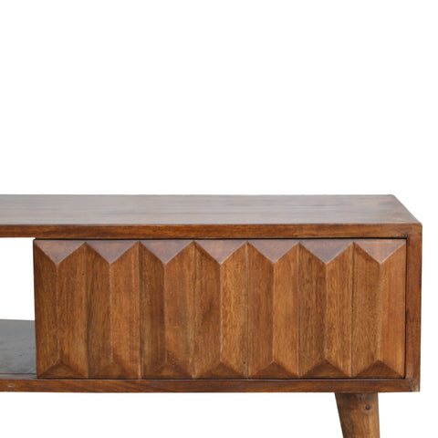 Chestnut Prism Sliding Chest of Drawers