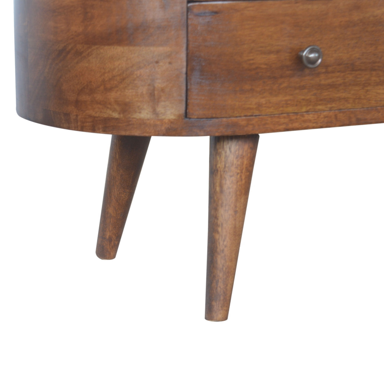 Chestnut Rounded Entertainment Unit Chest of Drawers