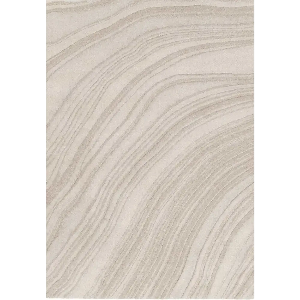 Pure Cream Rug – Soft 3D Texture Abstract Design - 120X170 cm / Pure Wave - Rugs
