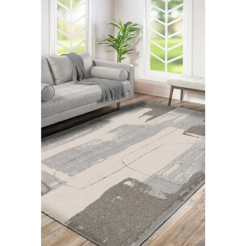 Pure Cream Rug – Soft 3D Texture Abstract Design - Rugs