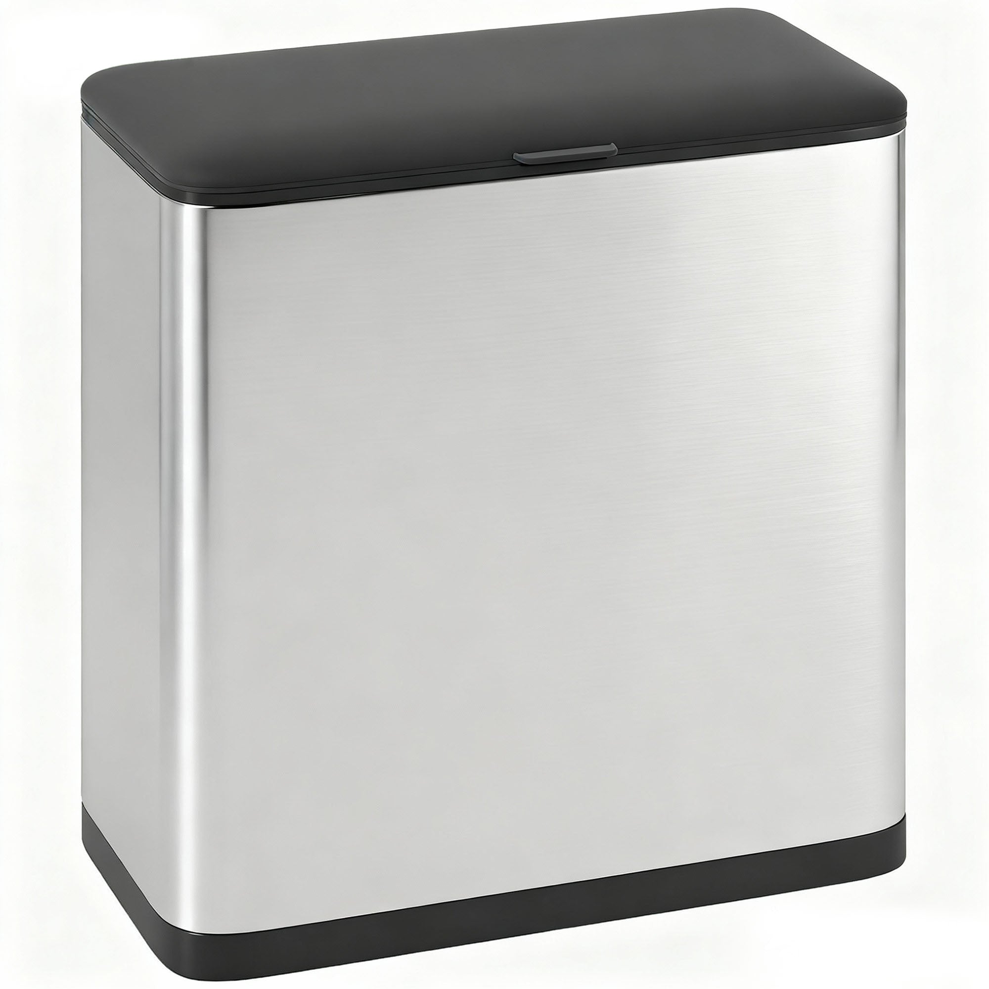 HOMCOM 8L Hanging Kitchen Bin, Rubbish bin with Lid and Removable Inner Bucket for Under Cabinet Door, Under Sink, Office