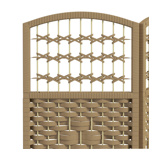 HOMCOM 3 Panel Folding Room Divider, Privacy Screen, Freestanding Paravent Partition Separator Natural Wood