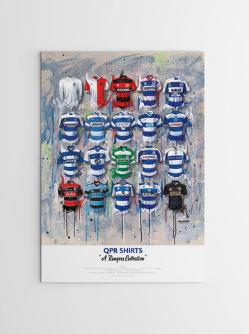 QPR FC Shirts - A2 Signed Limited Edition Prints