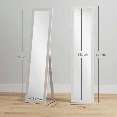 HOMCOM 37 x 157 cm Full Length Mirror - White