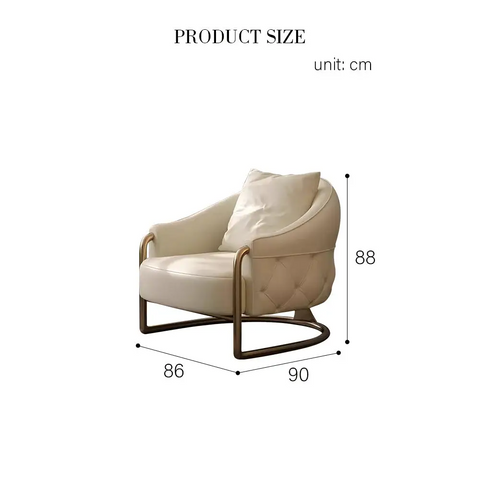 Quigley Lobby Lounge Chair Real Leather - Arm Chair