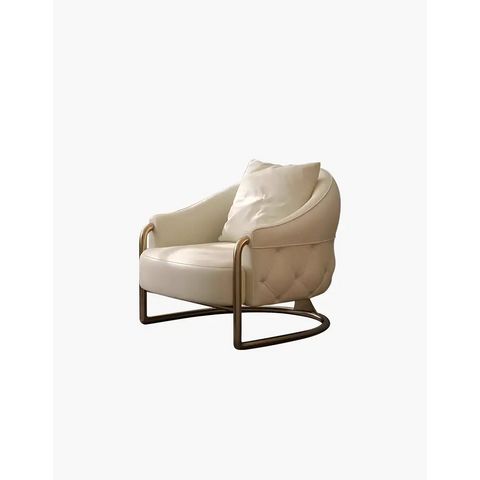 Quigley Lobby Lounge Chair Real Leather - Arm Chair