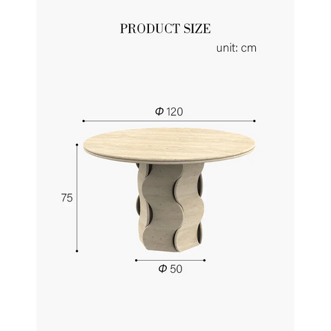 Quintero Dining Table Round Marble Or Travertine