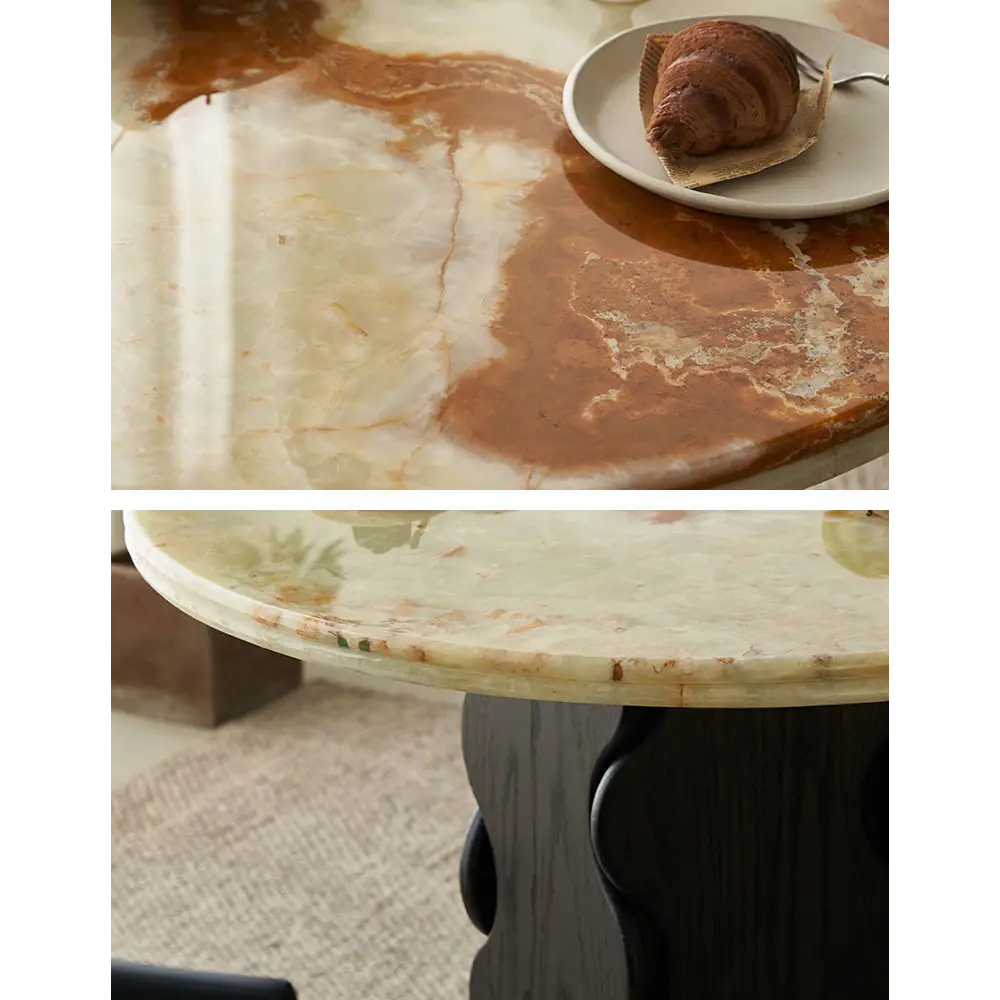 Quintero Dining Table Round Marble Or Travertine