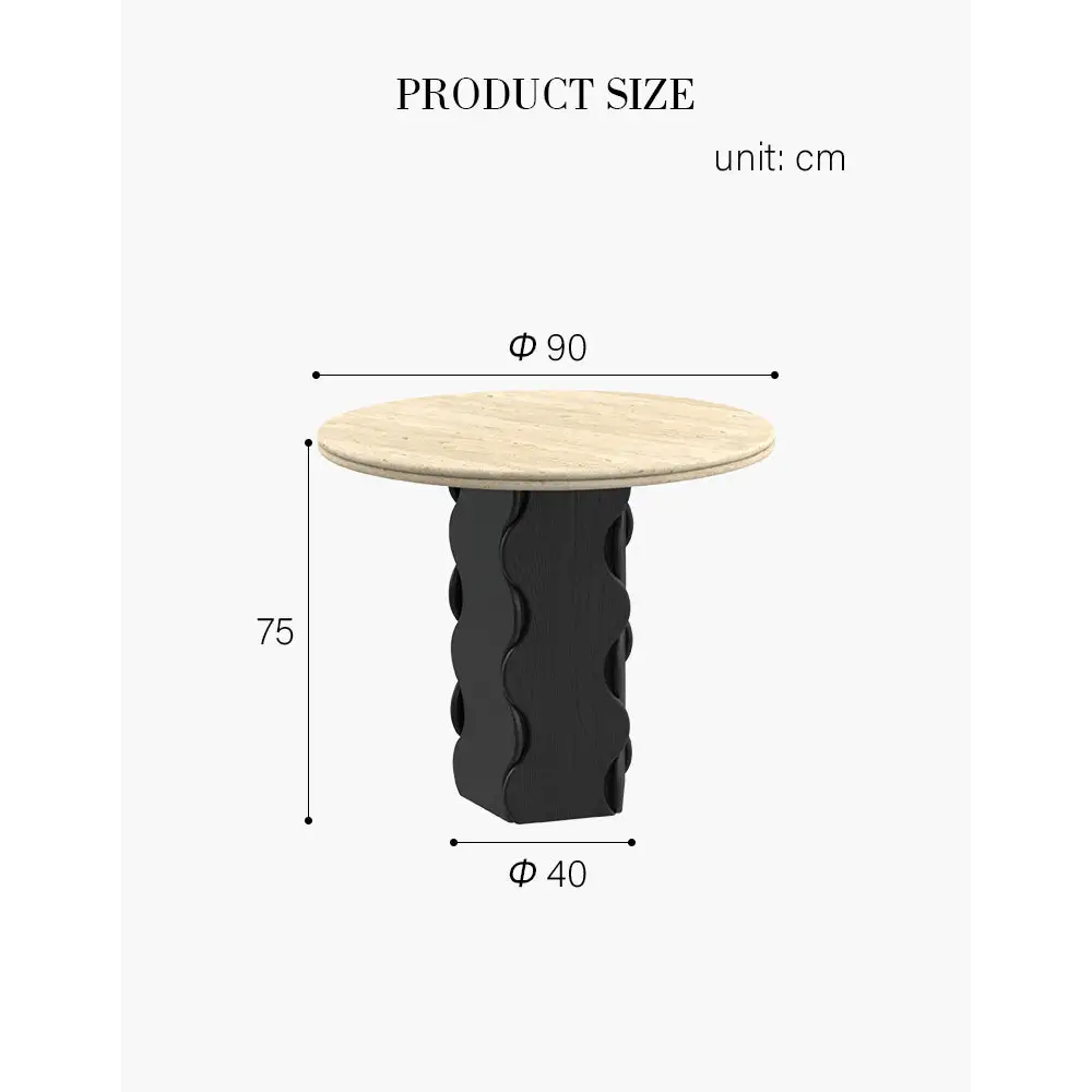 Quintero Dining Table Round Marble Or Travertine