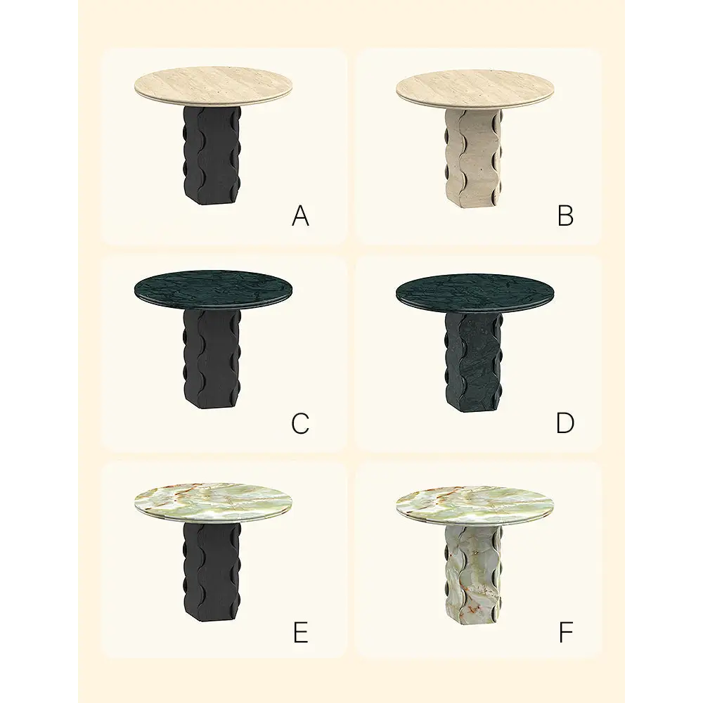 Quintero Dining Table Round Marble Or Travertine