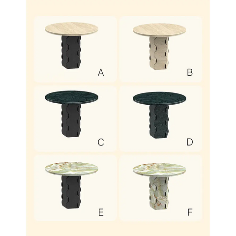 Quintero Dining Table Round Marble Or Travertine