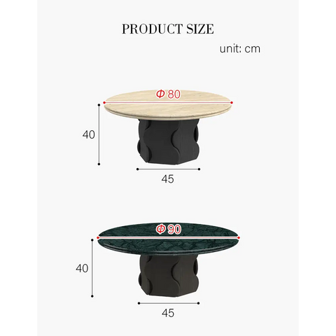 Quintero Round Coffee Table Marble Or Travertine - coffee table