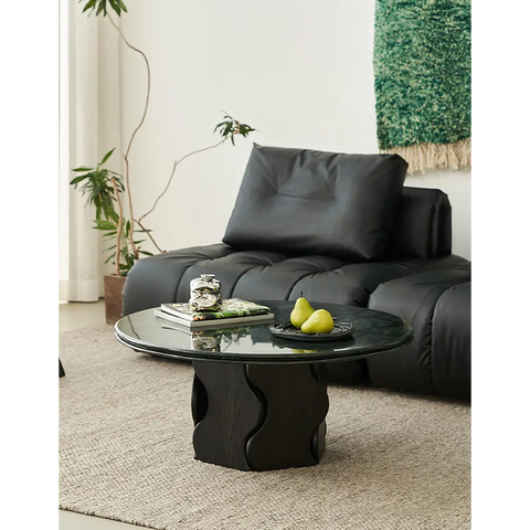 Quintero Round Coffee Table Marble Or Travertine - coffee table