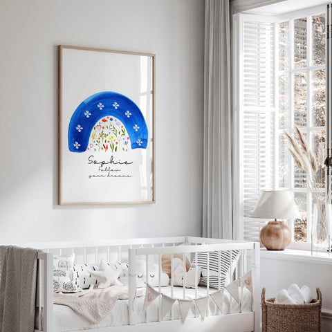 Rainbow nursery decoration wall art print