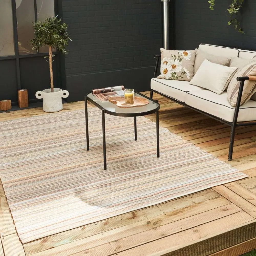Rainbow Outdoor Rug Beige | 1020 - Rugs
