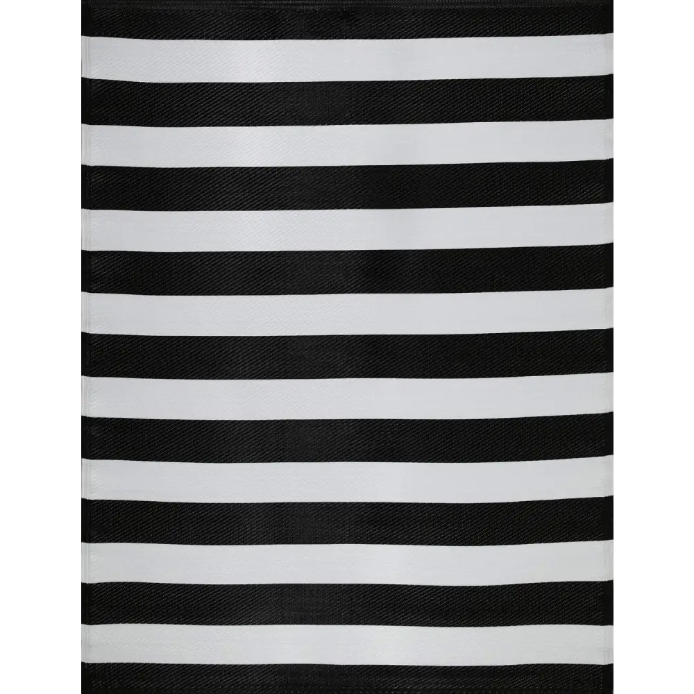 Rainbow Outdoor Rug Black & White | 1030 - 120X160 cm - Rugs